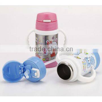 Children water vacuum bottle with handle