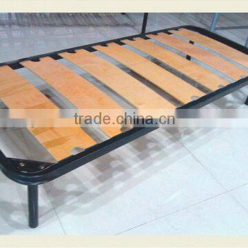 strong metal slatted bed frame