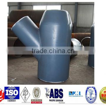 45 degree lateral carbon steel reducing tee ASME B16.9