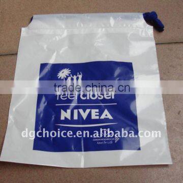 wholesales cheap top quality Plastic Drwastring Bags with nylon string