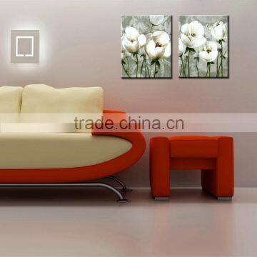 Home Decoration Print Beautiful White Flower Oil Painting photo-2