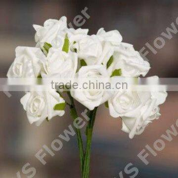 Foam white roses wholesale artificial flowers,cheap wholesale artificial flowers