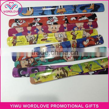 custom reflective slap band/reflective PVC wristband/wide pvc slap bracelet