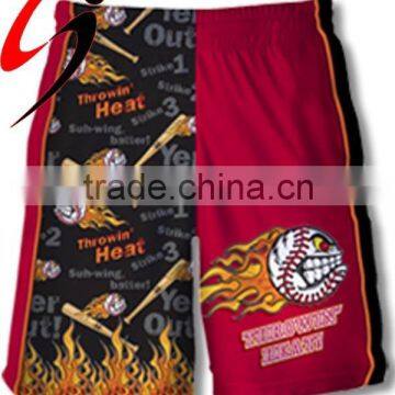 men antimicrobial sports sublimation shorts