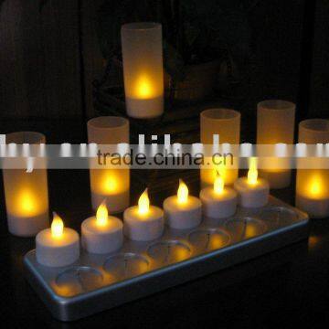 One set of 12 pieces LED light up plastic candle