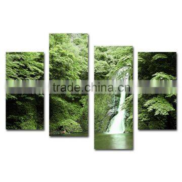 Forest waterfall canvas painting home wall decoration