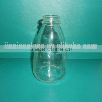 250ml clear empty glass milk bottle