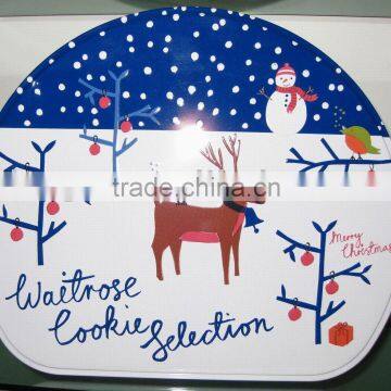 Christmas tin box, Christmas gift tin box,