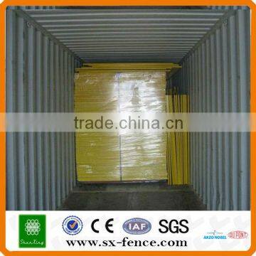 Canada Standard Yellow Color Pvc Coated Metal Fence Temporary Fence photo-5