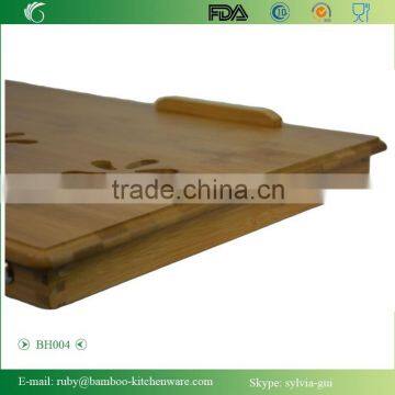 BH004/Light Folding Laptop Versatile Bamboo Serving Table Bed Tray With Long Leg photo-3