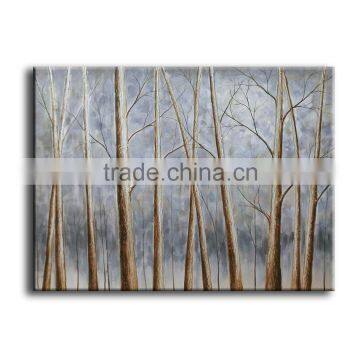 Handmade canvas trees oil painting