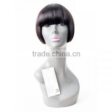 HOT SALE Newest Fashion 92g 10inch synthetic fiber silk straight short wig