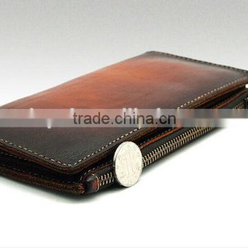 vintage men's long leather wallets men's brown leather wallets