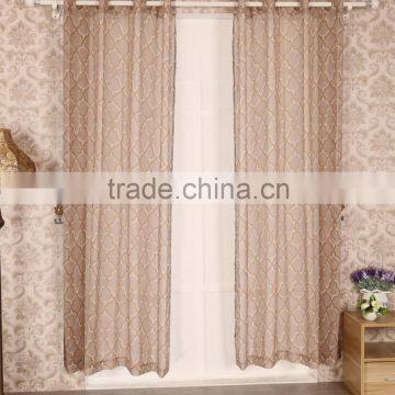 100% Polyester dolly snow voile Fabric Printed Curtain Panel