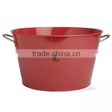 Portable large metal oval party ice tub