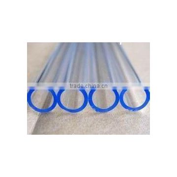 transparent twin quartz tube/fused quartz glass tubing for the coating heater Gold coating quartz glass tube for heater