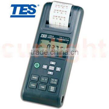 TES-1304 Dual Input K/J/E/T Thermometer with Built-in Printer