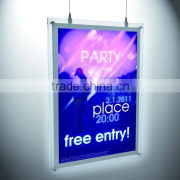 2016 Art exhibition advertising product slim led panel frameless display light box