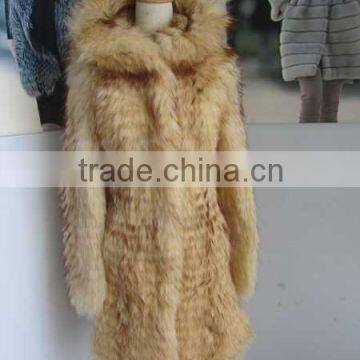 2015 wholesale European winter racoon fur coat /women winter coat