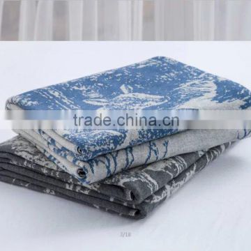 Unique Design High Quality 100% Cotton Knitted Blanket / Throw Blanket / Summer Quilt