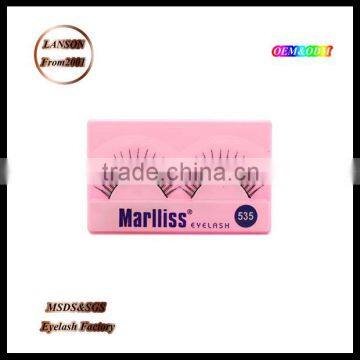 Eyelashes manufacturer mink strip eyelashes, 535 blink wink adhesive eyelashes/own brand eyelashes