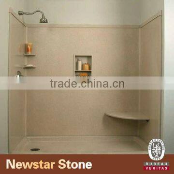 Newstar cultured granite showers