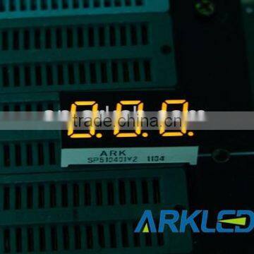 triple digit 7 segment led display, 0.4 inch in AMBER color