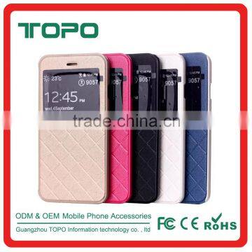 Window diamond Stand Leather Flip Cover PU+TPU Phone Case Cover for iPhone 6 6s plus