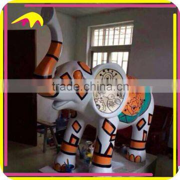 KANO4769 Amusement Park Funny Deco Fiberglass Cartoon Elephant