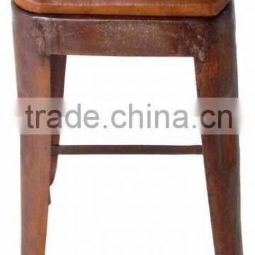 Bar Stool with Leather Seat,industrial bar stool