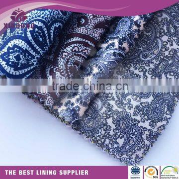 100% Poly Taffeta Printed Lining for Ladies Clothes