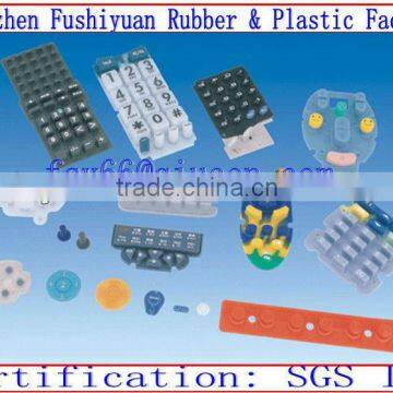 custom transparent silicone rubber keypad buttons with conductive carbon pills silicone keypads for equipments