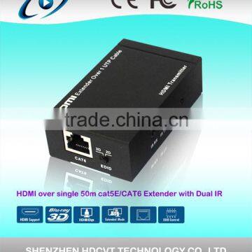 50m/164ft, HDMI extender over single Cat5e/6 with Dual IR Control, super quality