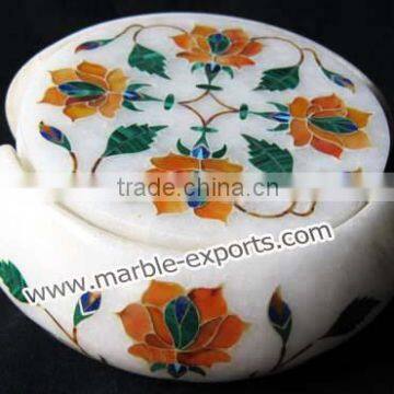 New promotional circular marble coaster set