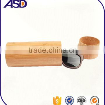 100% handmade wholesale round bamboo sunglasses box with logo