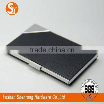 Concise Design Unisex Gender Black and Brown PU Leather Credit Name Card Holder With Cheap Price photo-6