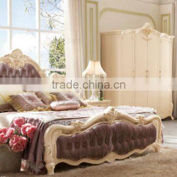 English Country Style high quality cow king size bed
