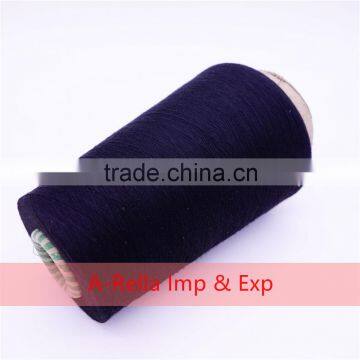 knitting yarn dyed in cone 100% polyester spun yarn waxed