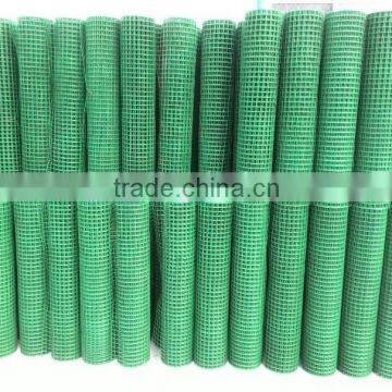 construction 1/2" green PVC coated welded wire mesh