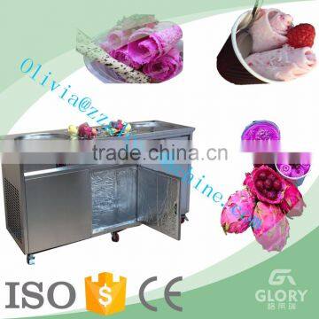 world hot sale GL-800N flat pan thailand fry ice cream /fried ice cream machine