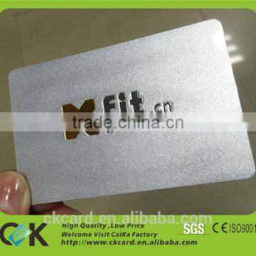 New Pruducts!customized eco-friendly pvc card with patched metal logo