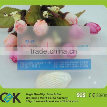 Standard Size Plastic Transparent Visiting Card in China Printing Manufacturer photo-2