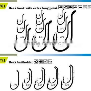 Beak hook with extrs long point fishing hooks