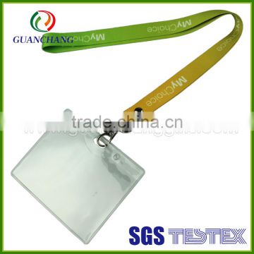 Factory Wholesale eco-friendly clear hard plastic card holder lanyards