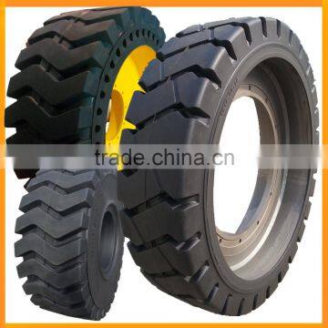 China 1400-24 14.00-24 road grader solid tires for xcmg liugong case motor grader