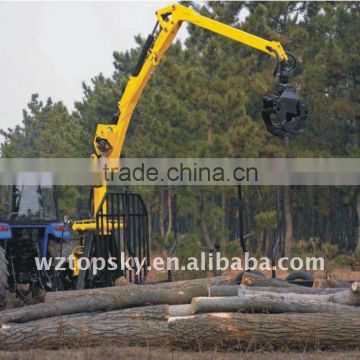 Forest Timber Trailer with Loader for Tractor