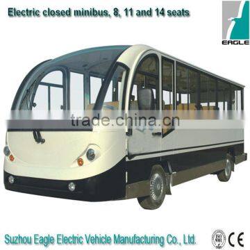 11 seater Electric enclosed sightseeing car , CE approved