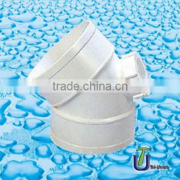 UPVC plastic elbow 45 with inspection DIN