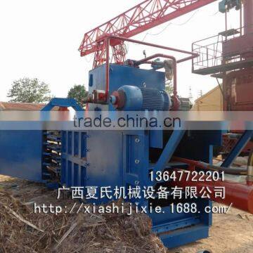 Hydraulic semi-automatic horizontal baler machine for Eucalyptus leather,baling press