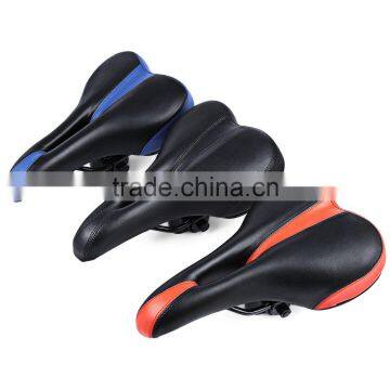 27*15cm Bike Bicycle Saddle Mountain Road Soft Ventilate Middle Hollow MTB Bike Seat PU Leather Seat photo-2
